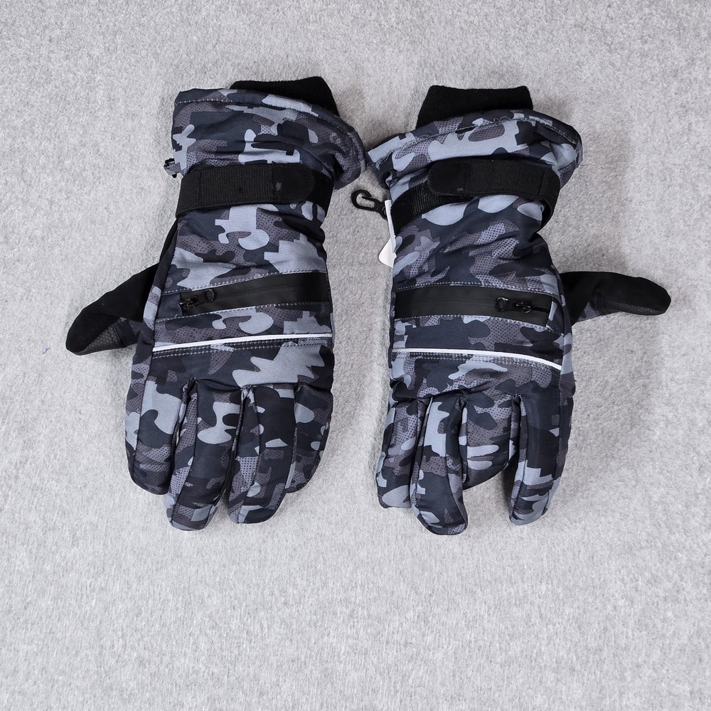 3M Gloves L/XL Gray Camouflage Thinsulate Insulation Lined Clip Zipper READ